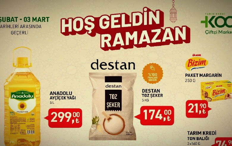 Tarım Kredi'de çılgın Ramazan indirimi; Salça, yoğurt, peynir, zeytin, çay...