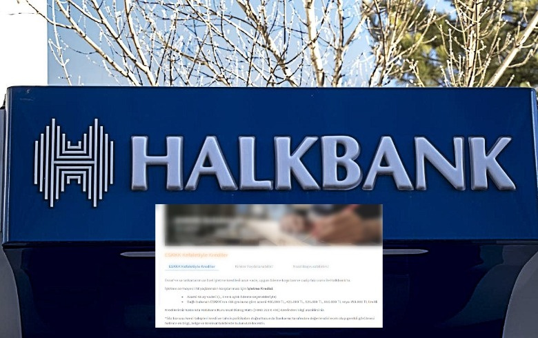 Halkbank'tan 48 ay vadeli  525.000 TL, 650.000 TL, 750.000 TL destek kredisi